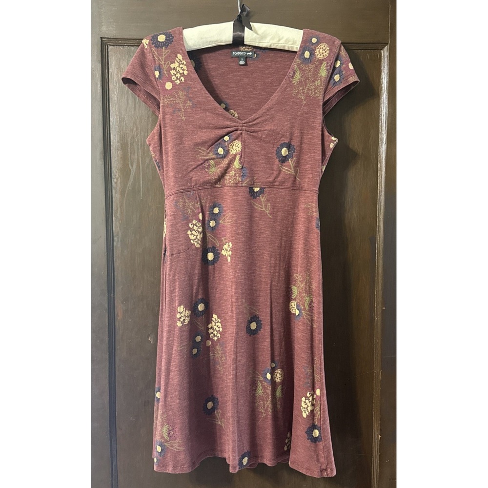 Toad & Co Dress Women's Small Rosemarie Organic Cotton Cap Sleeve Athleisure